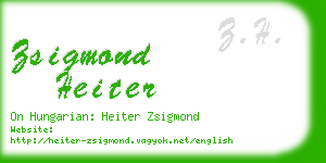 zsigmond heiter business card